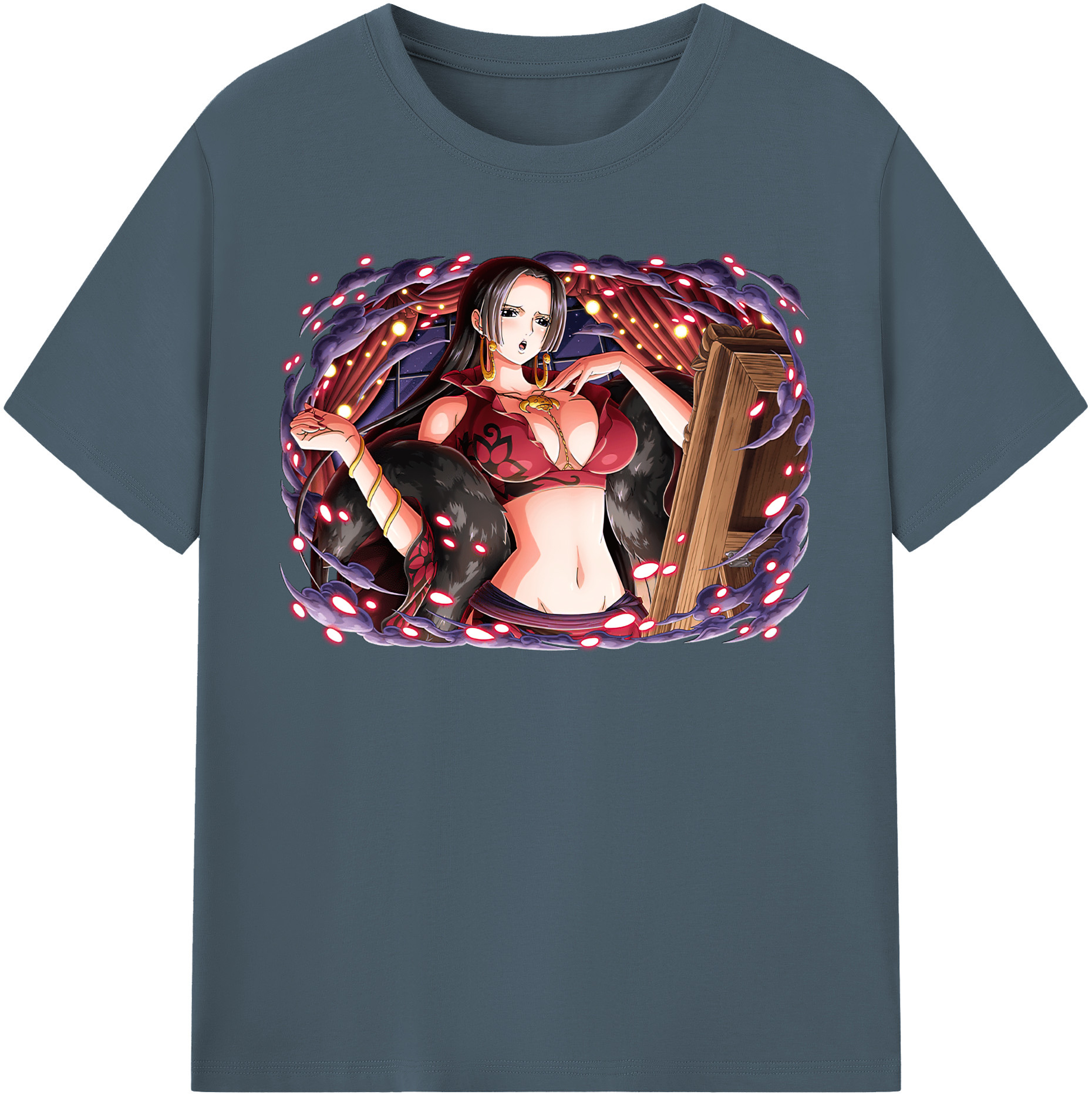 ワンピース ボア・ハンコック ONE PIECE Boa·Hancock 綿100％半袖Tシャツ（フロントプリント）